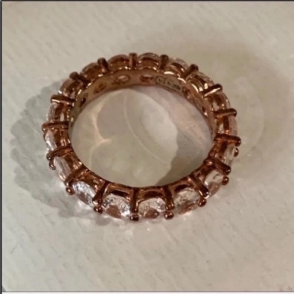 Sterling Silver Eternity Ring Friendship Band Ring - Picture 4 of 7